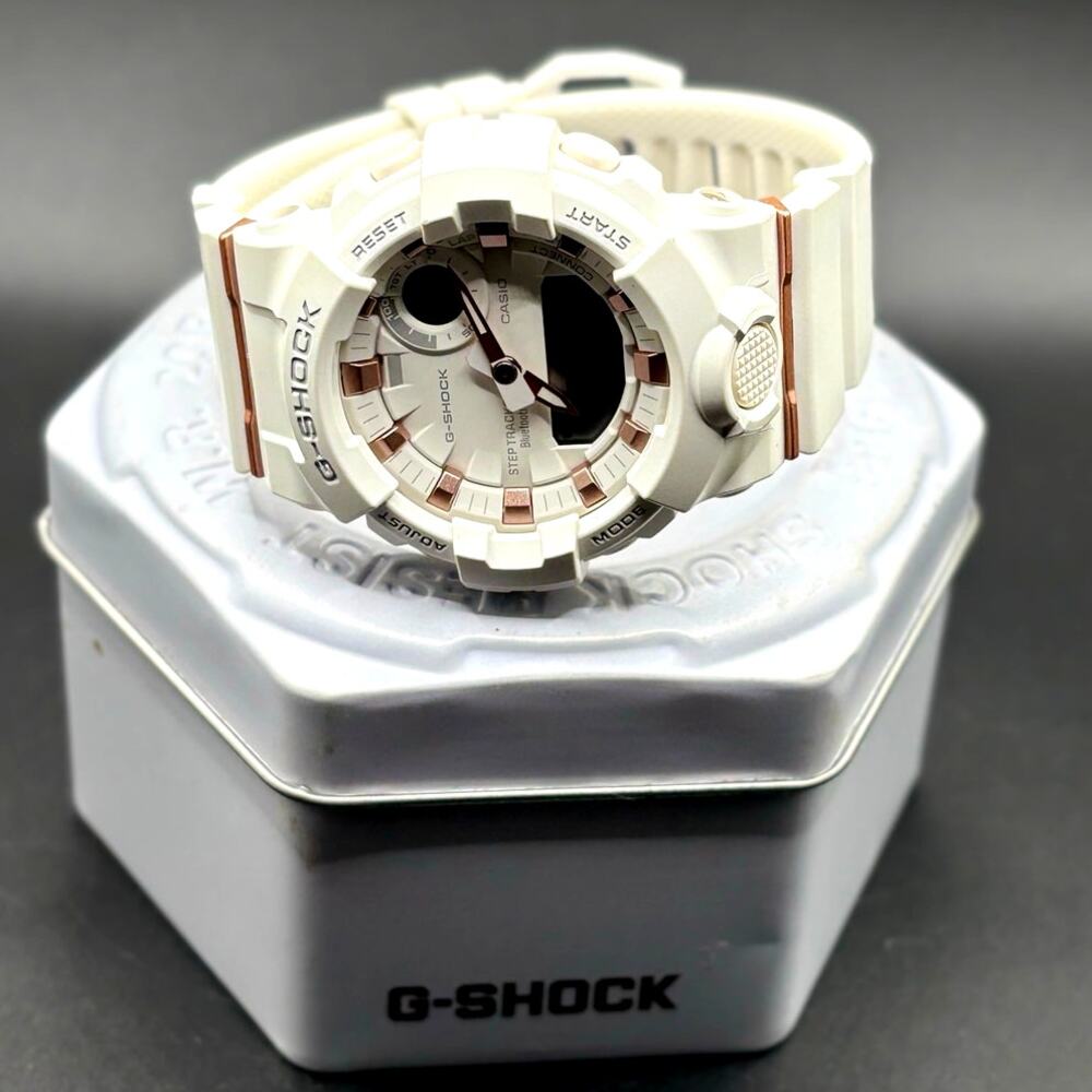 Casio G-Shock GMA-B800-7A Step Tracker Bluetooth White Rose Gold Women's Watch - Picture 4 of 17